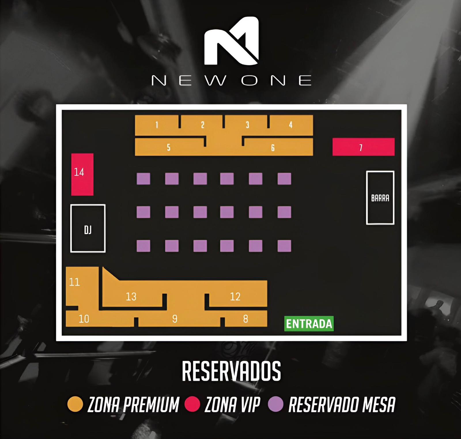 Mapa de reservados - The New One